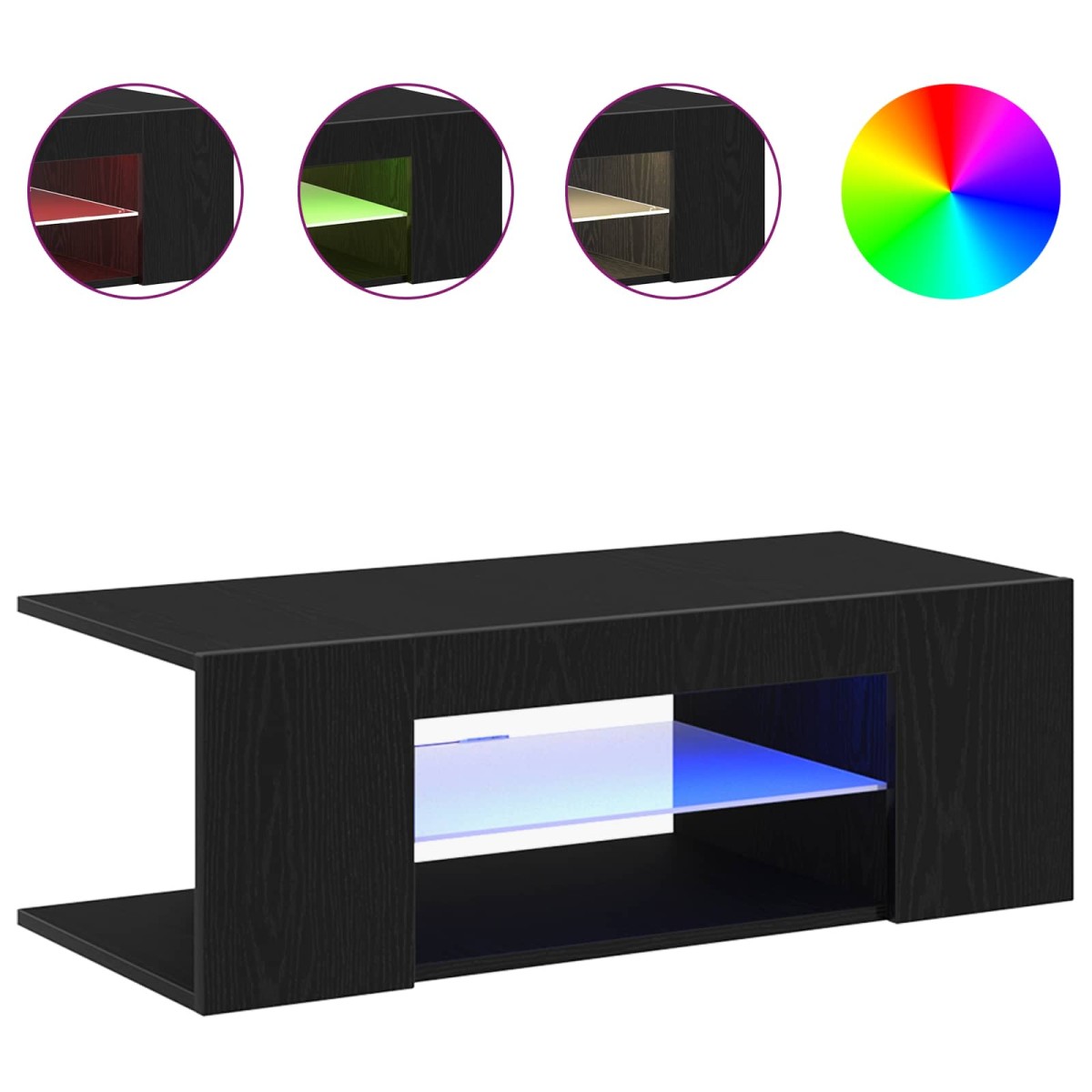 vidaXL Ντουλάπι TV 90 x 39 x 30 εκ. Μαύρη Οξυά Επεξεργασμένο Ξύλο