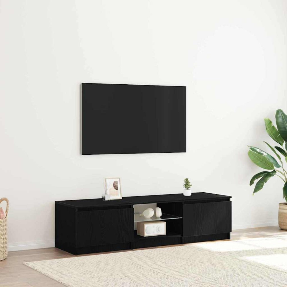 vidaXL Ντουλάπι TV 140 x 38,5 x 36 εκ. Μαύρη Οξυά Επεξεργασμένο Ξύλο
