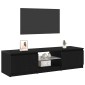 vidaXL Ντουλάπι TV 140 x 38,5 x 36 εκ. Μαύρη Οξυά Επεξεργασμένο Ξύλο