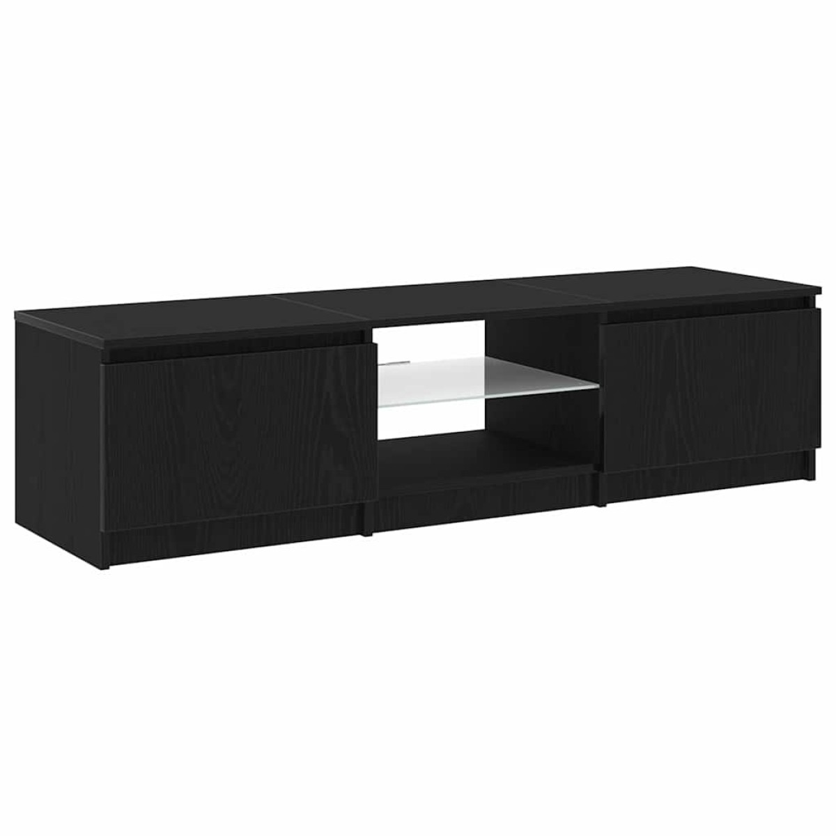 vidaXL Ντουλάπι TV 140 x 38,5 x 36 εκ. Μαύρη Οξυά Επεξεργασμένο Ξύλο