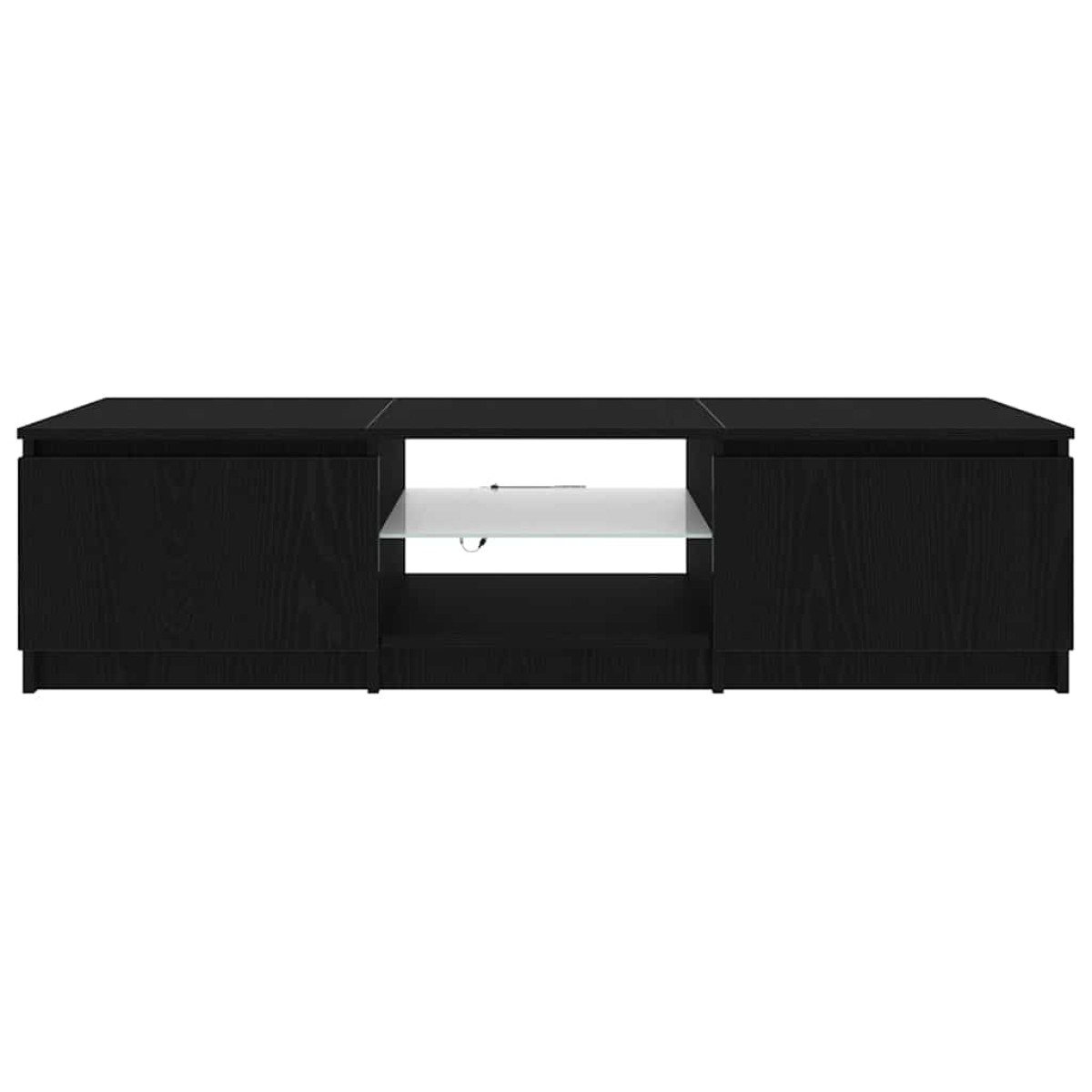 vidaXL Ντουλάπι TV 140 x 38,5 x 36 εκ. Μαύρη Οξυά Επεξεργασμένο Ξύλο