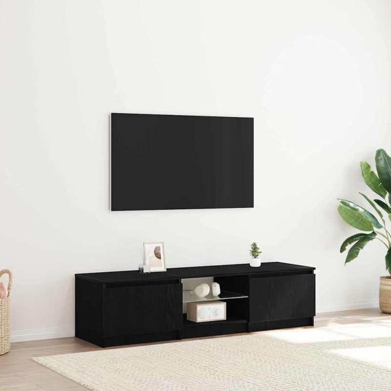 vidaXL Ντουλάπι TV 140 x 38,5 x 36 εκ. Μαύρη Οξυά Επεξεργασμένο Ξύλο