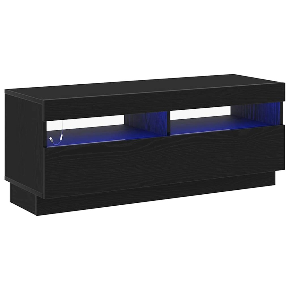 vidaXL Ντουλάπι TV 100 x 35 x 40 εκ Μαύρη Οξυά Επεξεργασμένο Ξύλο