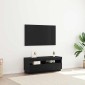 vidaXL Ντουλάπι TV 100 x 35 x 40 εκ Μαύρη Οξυά Επεξεργασμένο Ξύλο