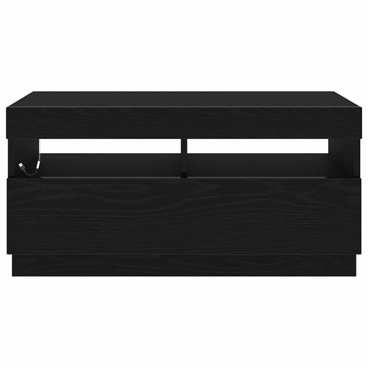 vidaXL Ντουλάπι TV 80 x 35 x 40 εκ Μαύρη Οξυά Επεξεργασμένο Ξύλο
