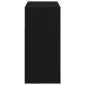 vidaXL Πλαϊνό γραφείο Μαύρη Οξυά 80 x 35 x 75 cm Επεξεργασμένο Ξύλο