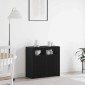 vidaXL Πλαϊνό γραφείο Μαύρη Οξυά 80 x 35 x 75 cm Επεξεργασμένο Ξύλο