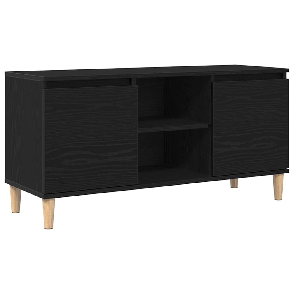 vidaXL Ντουλάπι TV 102 x 35 x 50 εκ. Μαύρη Οξυά Επεξεργασμένο Ξύλο