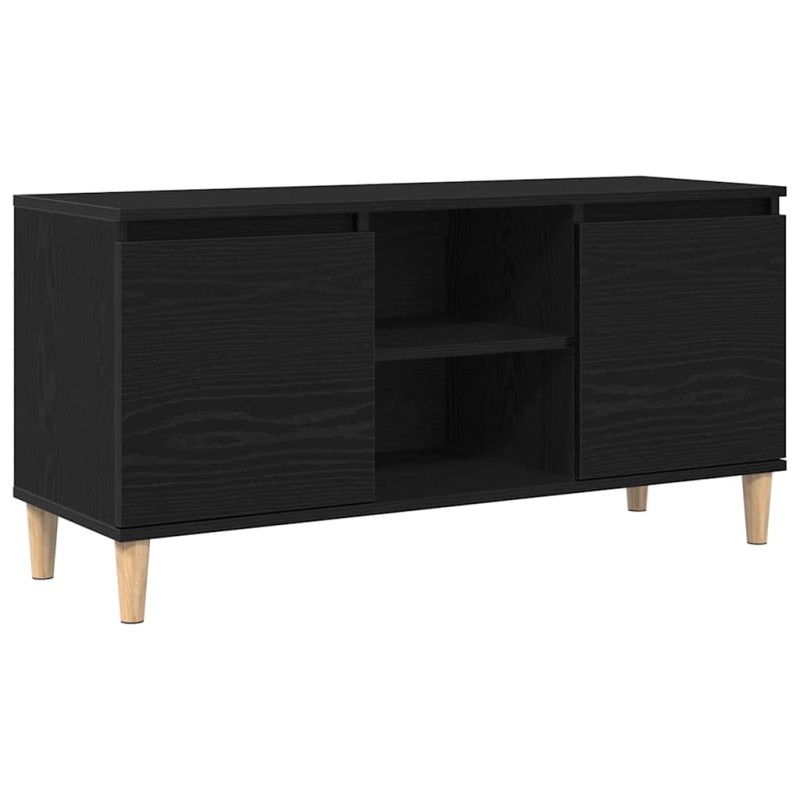 vidaXL Ντουλάπι TV 102 x 35 x 50 εκ. Μαύρη Οξυά Επεξεργασμένο Ξύλο