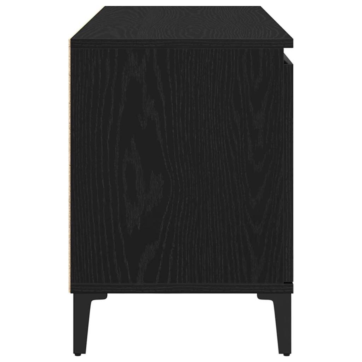 vidaXL Ντουλάπι TV 102 x 35 x 50 εκ. Μαύρη Οξυά Επεξεργασμένο Ξύλο