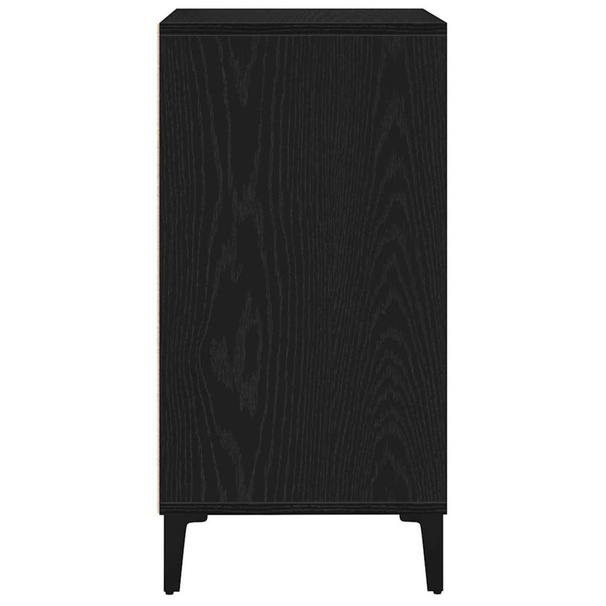 vidaXL Πλαϊνό γραφείο Μαύρη Οξυά 57 x 35 x 70 εκ Επεξεργασμένο Ξύλο
