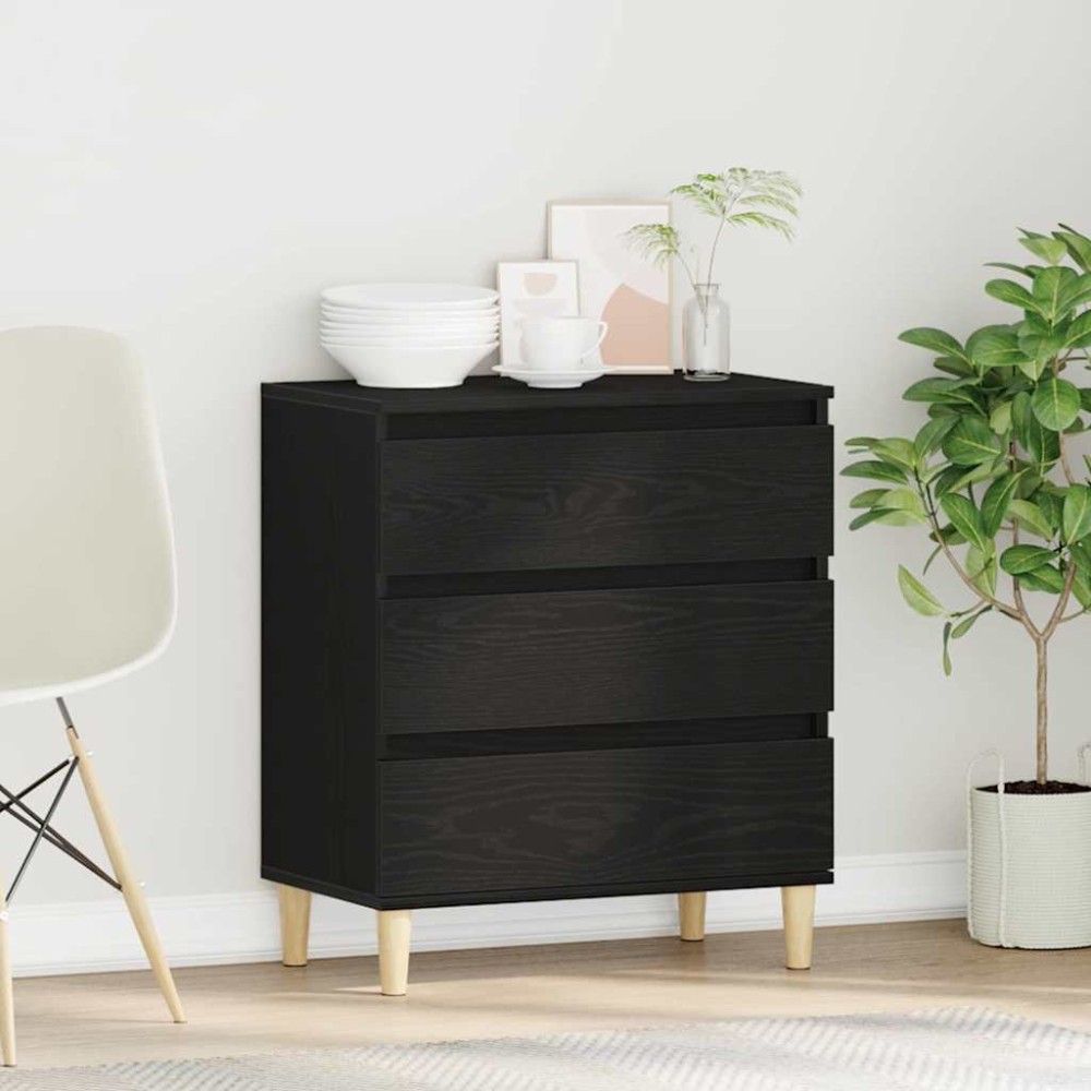 vidaXL Πλαϊνό γραφείο Μαύρη Οξυά 60 x 35 x 70 cm Επεξεργασμένο Ξύλο
