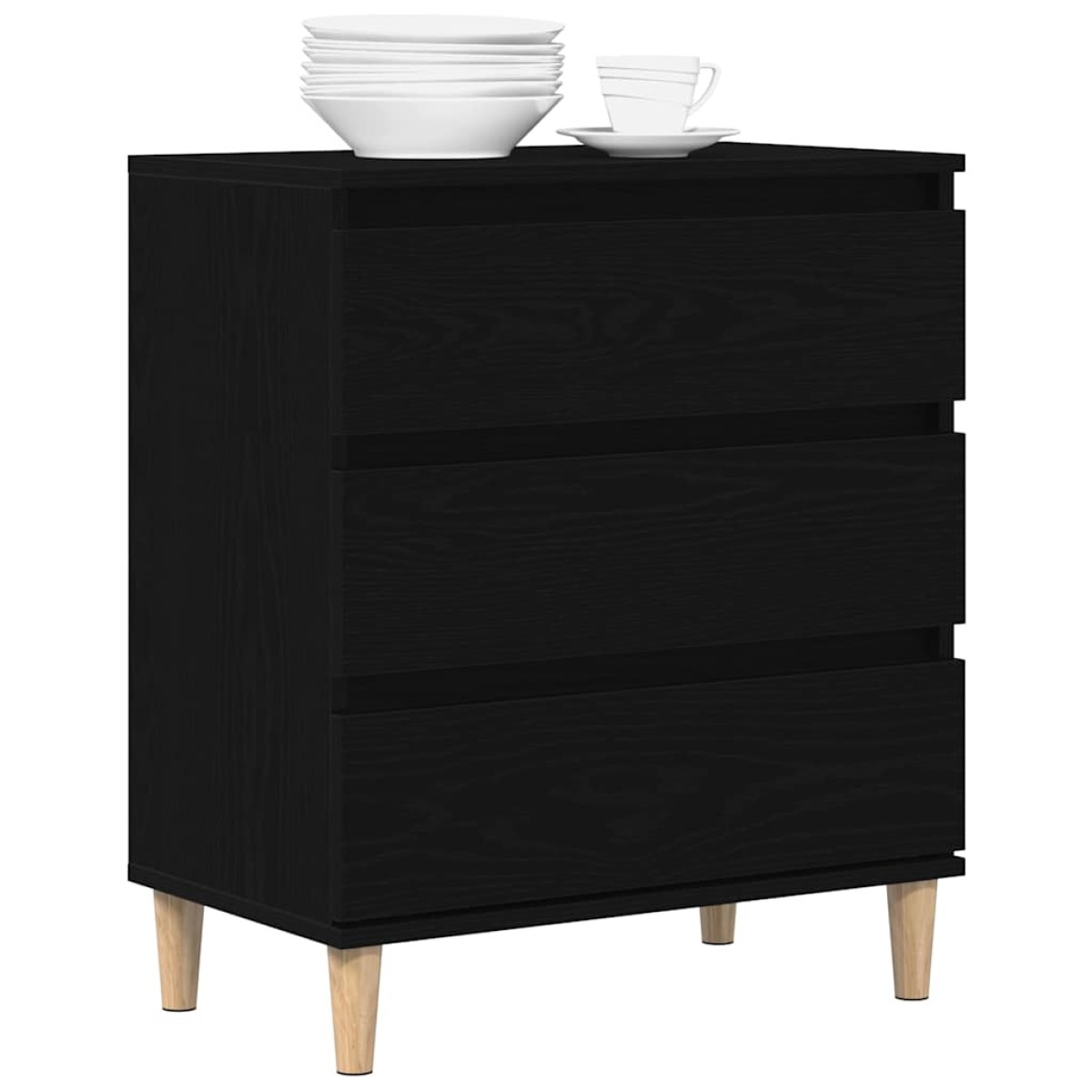 vidaXL Πλαϊνό γραφείο Μαύρη Οξυά 60 x 35 x 70 cm Επεξεργασμένο Ξύλο