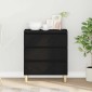 vidaXL Πλαϊνό γραφείο Μαύρη Οξυά 60 x 35 x 70 cm Επεξεργασμένο Ξύλο