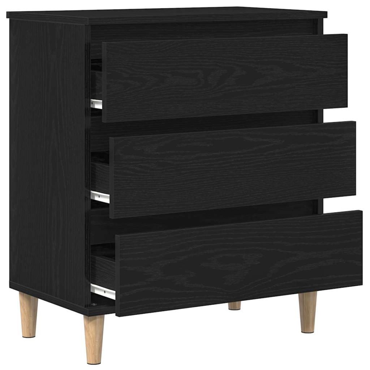 vidaXL Πλαϊνό γραφείο Μαύρη Οξυά 60 x 35 x 70 cm Επεξεργασμένο Ξύλο