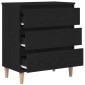 vidaXL Πλαϊνό γραφείο Μαύρη Οξυά 60 x 35 x 70 cm Επεξεργασμένο Ξύλο