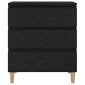 vidaXL Πλαϊνό γραφείο Μαύρη Οξυά 60 x 35 x 70 cm Επεξεργασμένο Ξύλο