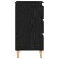 vidaXL Πλαϊνό γραφείο Μαύρη Οξυά 60 x 35 x 70 cm Επεξεργασμένο Ξύλο
