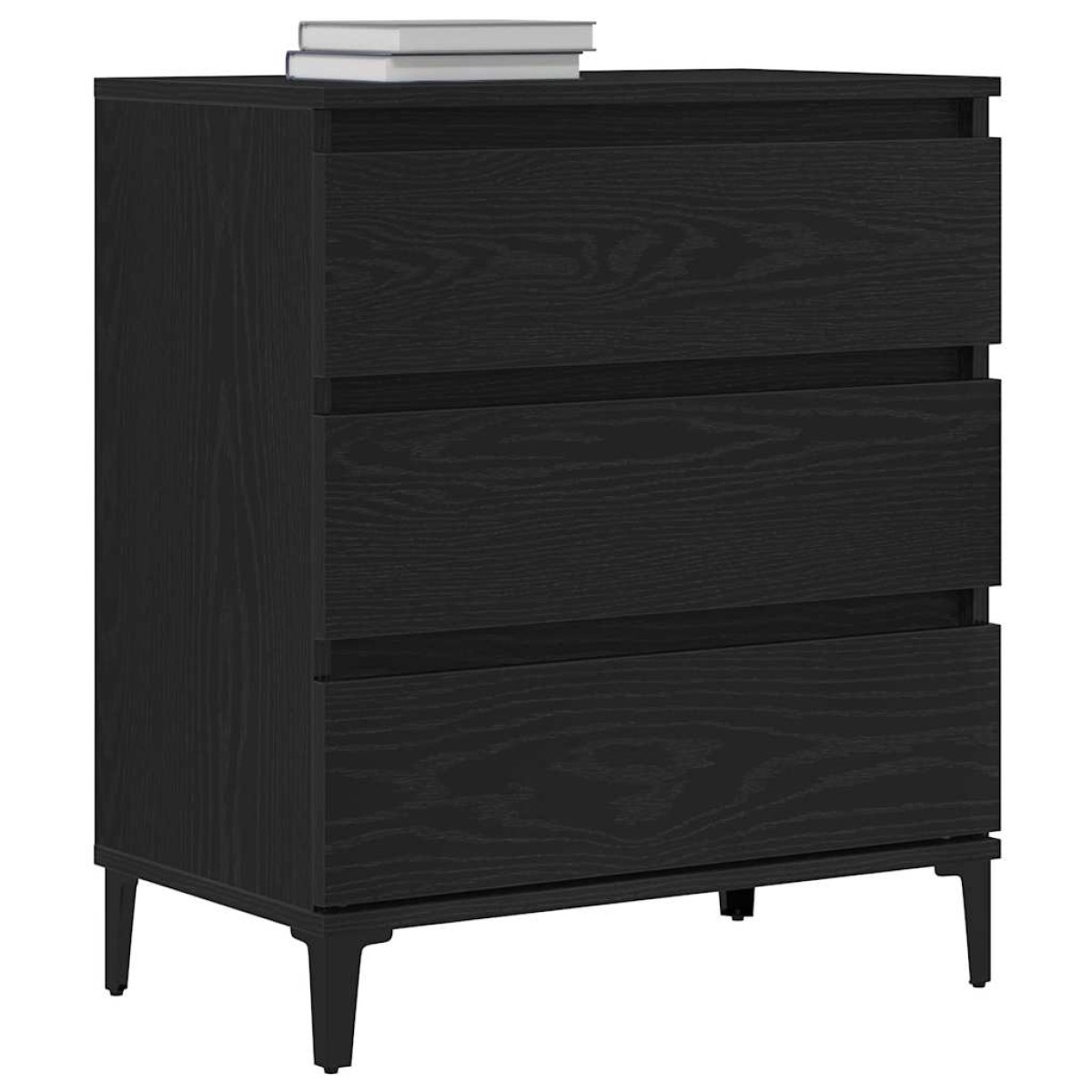 vidaXL Πλαϊνό γραφείο Μαύρη Οξυά 60 x 35 x 70 cm Επεξεργασμένο Ξύλο