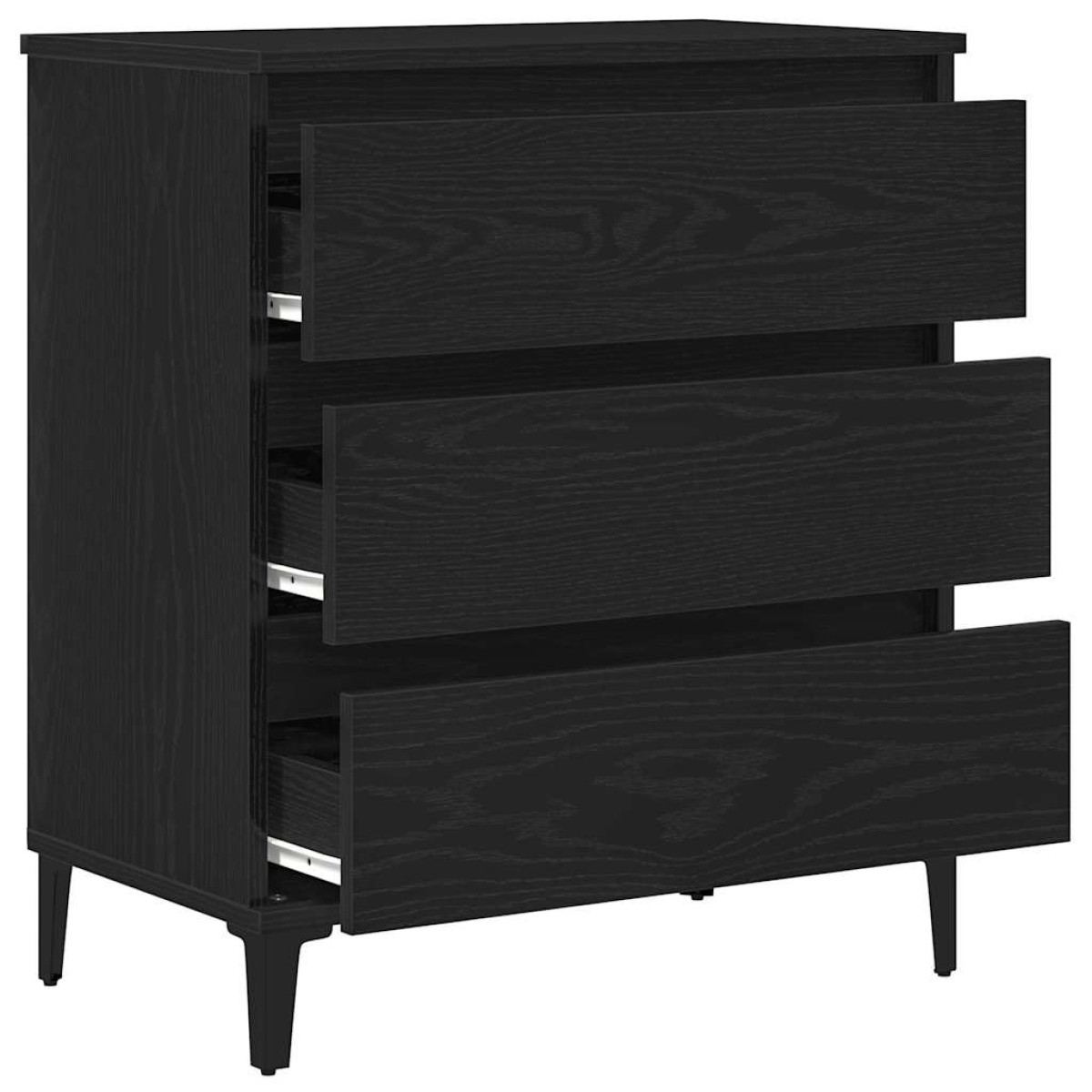 vidaXL Πλαϊνό γραφείο Μαύρη Οξυά 60 x 35 x 70 cm Επεξεργασμένο Ξύλο