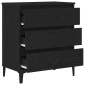 vidaXL Πλαϊνό γραφείο Μαύρη Οξυά 60 x 35 x 70 cm Επεξεργασμένο Ξύλο