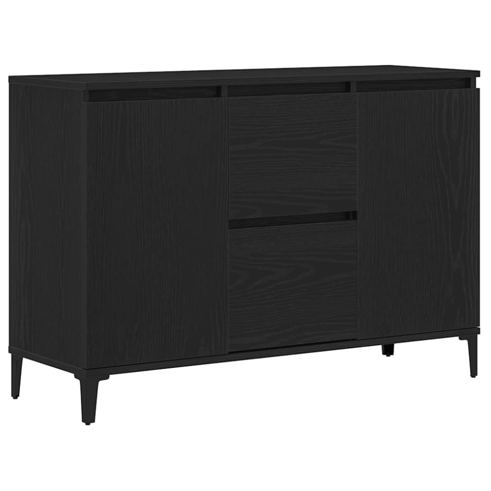 vidaXL Πλαϊνό γραφείο Μαύρη Οξυά 104 x 35 x 70 εκ. Επεξεργασμένο Ξύλο
