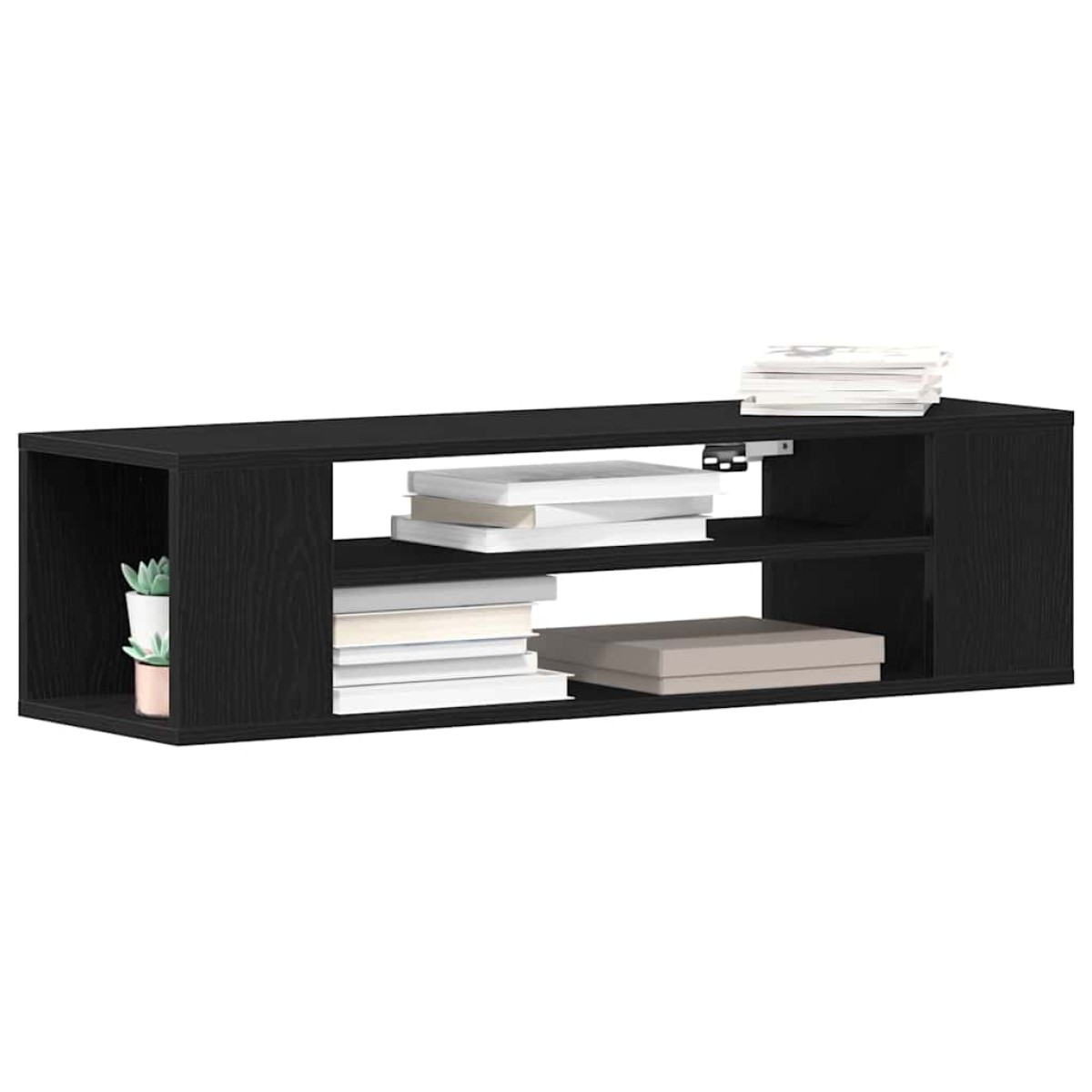 vidaXL Ντουλάπι TV 100 x 30 x 26,5 εκ Μαύρη Οξυά Επεξεργασμένο Ξύλο