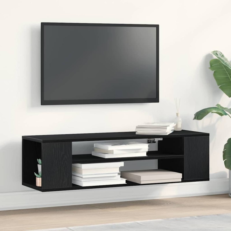 vidaXL Ντουλάπι TV 100 x 30 x 26,5 εκ Μαύρη Οξυά Επεξεργασμένο Ξύλο
