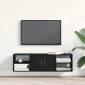 vidaXL Ράφι Τοίχου Επιτοίχιο Μαύρη Οξυά 102 x 30 x 29 εκ