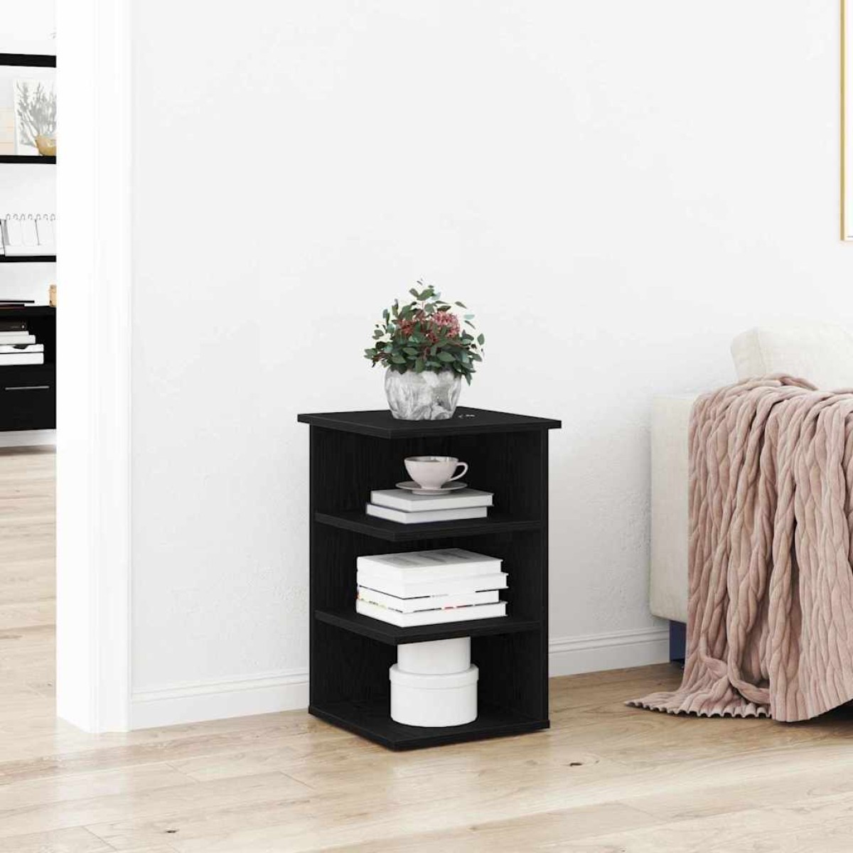 vidaXL Βοηθητικό ντουλάπι Μαύρη Οξυά 35 x 35 x 55 εκ.