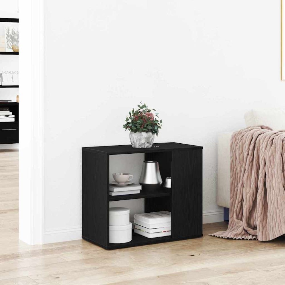 vidaXL Πλαϊνό γραφείο Μαύρη Οξυά 60 x 30 x 50 εκ. Επεξεργασμένο Ξύλο