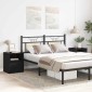 vidaXL Κομοδίνο 2 τεμ. Μαύρη Οξυά 40 x 40 x 50 cm Επεξεργασμένο Ξύλο