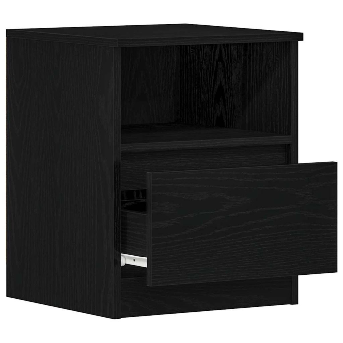 vidaXL Κομοδίνο 2 τεμ. Μαύρη Οξυά 40 x 40 x 50 cm Επεξεργασμένο Ξύλο