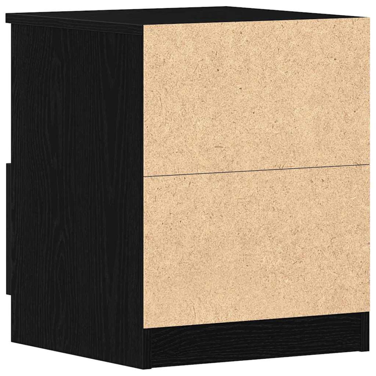 vidaXL Κομοδίνο 2 τεμ. Μαύρη Οξυά 40 x 40 x 50 cm Επεξεργασμένο Ξύλο