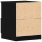 vidaXL Κομοδίνο 2 τεμ. Μαύρη Οξυά 40 x 40 x 50 cm Επεξεργασμένο Ξύλο