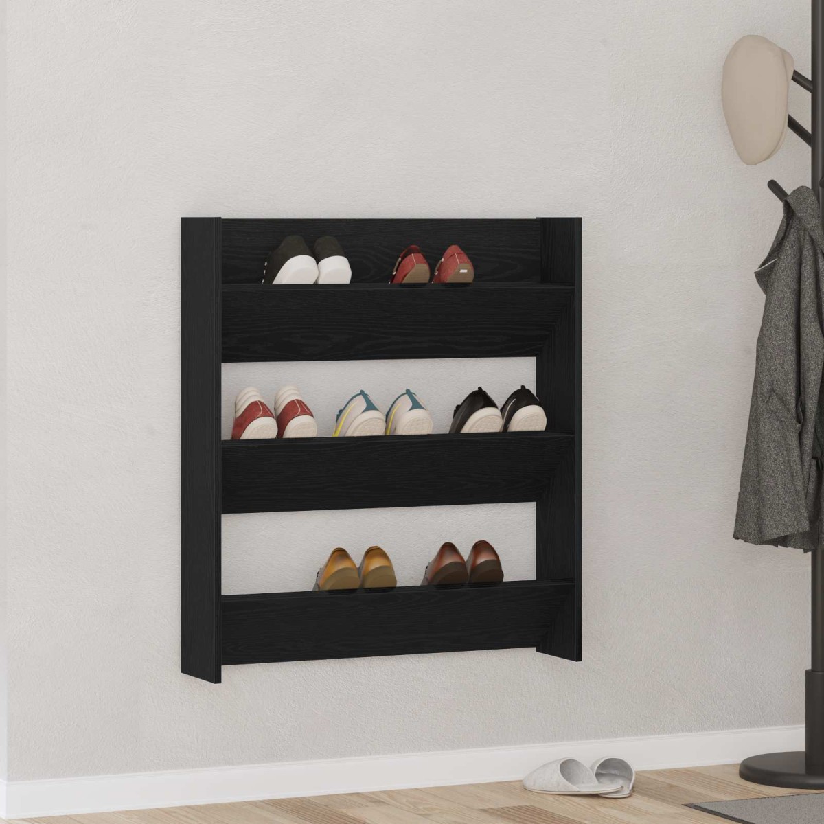 vidaXL Ντουλάπα Παπουτσιών 80 x 18 x 90 εκ Επεξεργασμένο Ξύλο