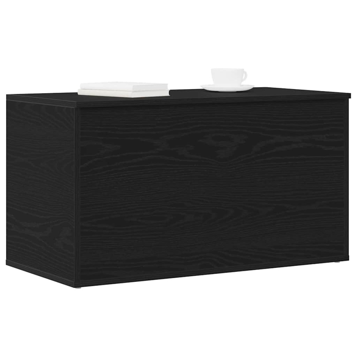 vidaXL Κουτί αποθήκευσης Μαύρη Οξυά 84 x 42 x 46 cm Επεξεργασμένο Ξύλο