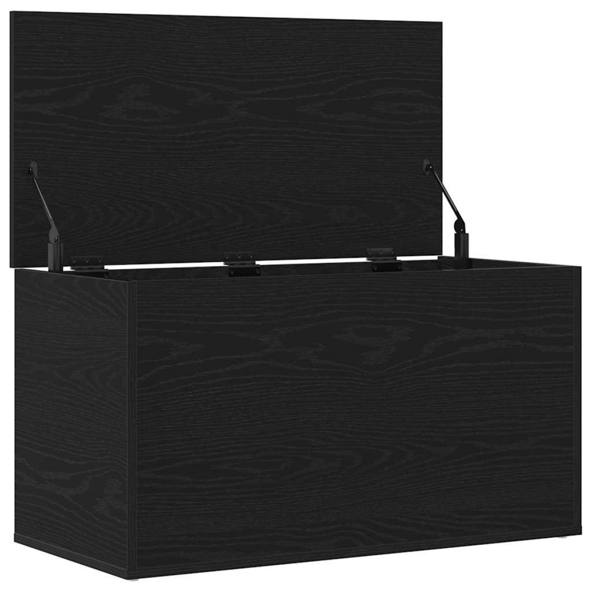 vidaXL Κουτί αποθήκευσης Μαύρη Οξυά 84 x 42 x 46 cm Επεξεργασμένο Ξύλο