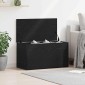 vidaXL Κουτί αποθήκευσης Μαύρη Οξυά 84 x 42 x 46 cm Επεξεργασμένο Ξύλο