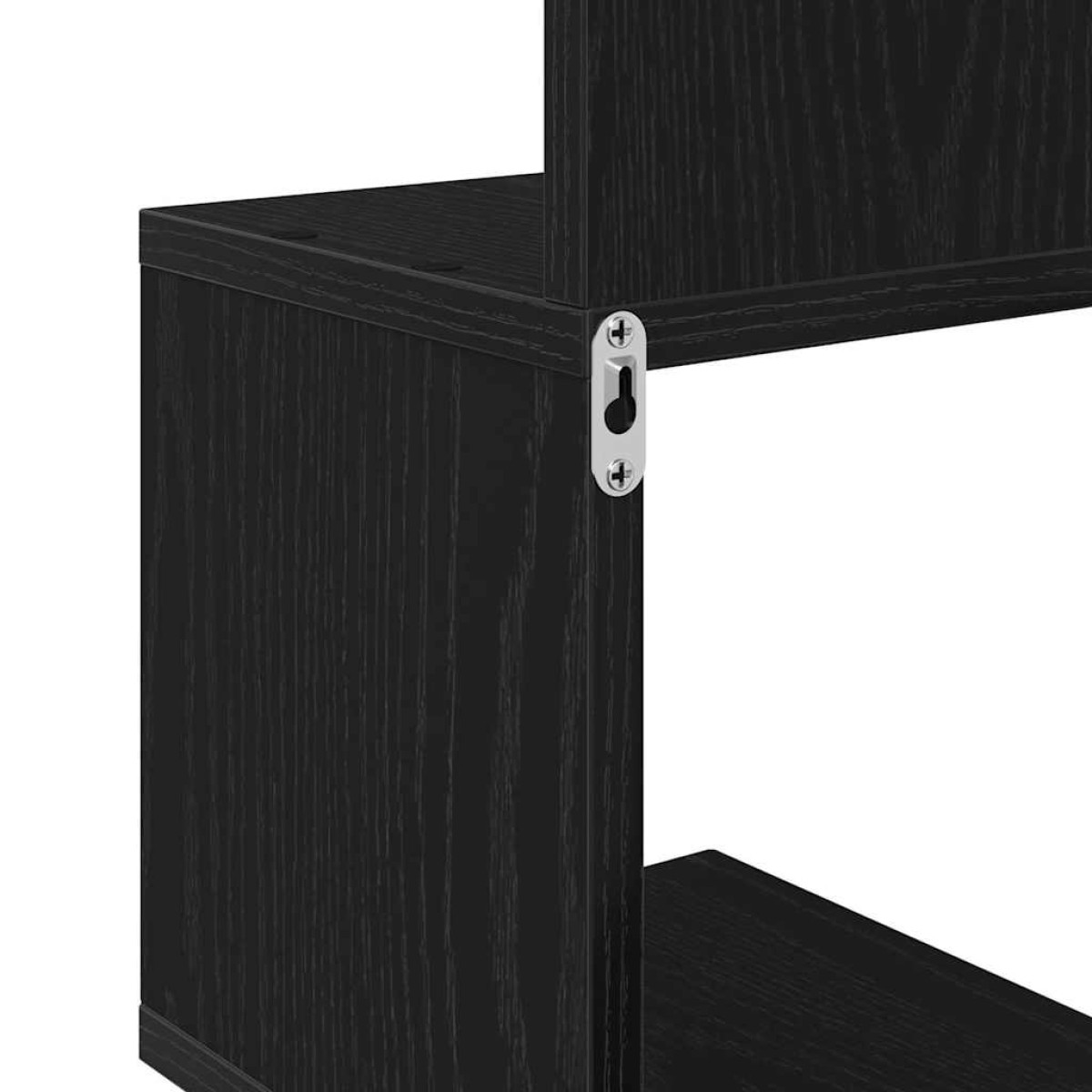 vidaXL Γωνιακό ράφι Επιτοίχιο Μαύρη Οξυά 20 x 20 x 127,5 cm