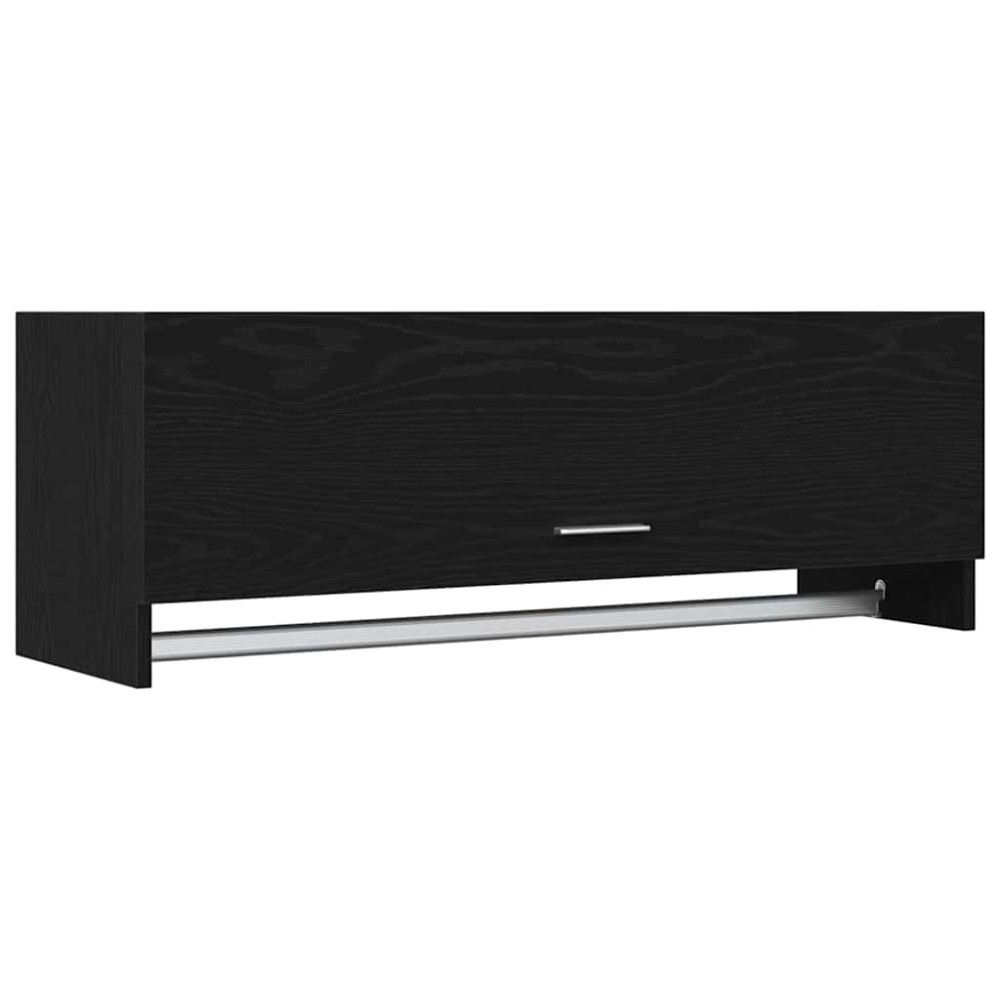 vidaXL Ντουλάπι Μαύρη Οξυά 100 x 32,5 x 35 cm Επεξεργασμένο Ξύλο