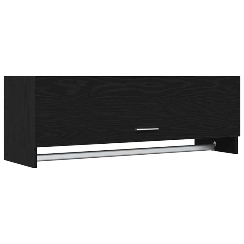 vidaXL Ντουλάπι Μαύρη Οξυά 100 x 32,5 x 35 cm Επεξεργασμένο Ξύλο