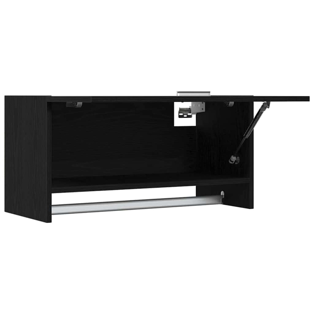 vidaXL Ντουλάπι Μαύρη Οξυά 70 x 32,5 x 35 cm Επεξεργασμένο Ξύλο