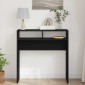 vidaXL Τραπέζι κονσόλας Μαύρη Οξυά 78 x 30 x 80 εκ. Επεξεργασμένο Ξύλο