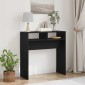 vidaXL Τραπέζι κονσόλας Μαύρη Οξυά 78 x 30 x 80 εκ. Επεξεργασμένο Ξύλο
