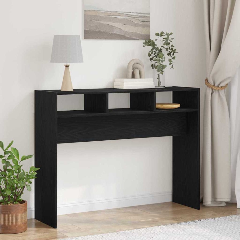 vidaXL Τραπέζι κονσόλας Μαύρη Οξυά 105 x 30 x 80 εκ.