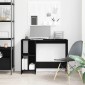 vidaXL Γραφείο Μαύρη Οξυά Επεξεργασμένο Ξύλο 102,5 x 35 x 75 εκ