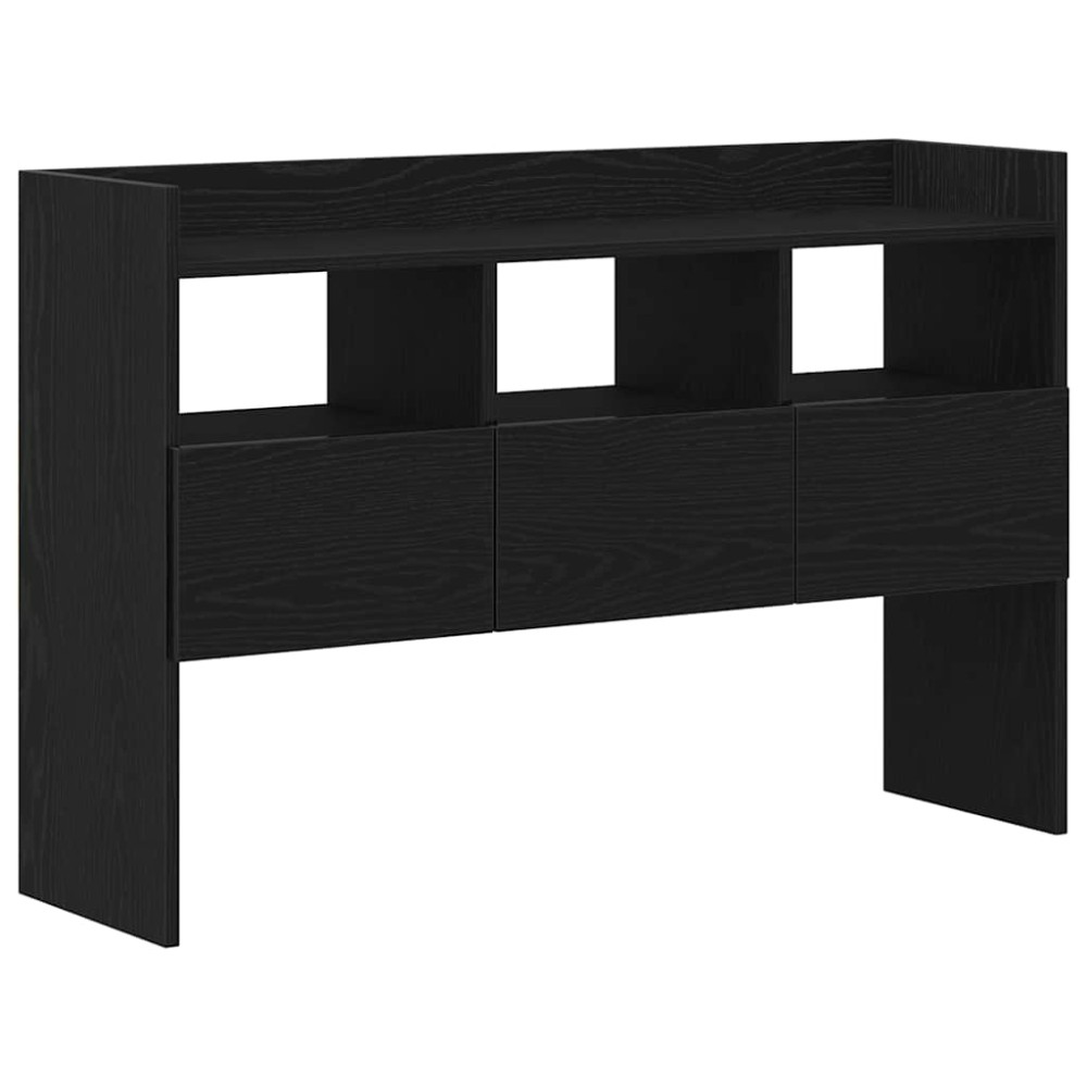 vidaXL Πλαϊνό γραφείο Μαύρη Οξυά 105 x 30 x 70 εκ Επεξεργασμένο Ξύλο