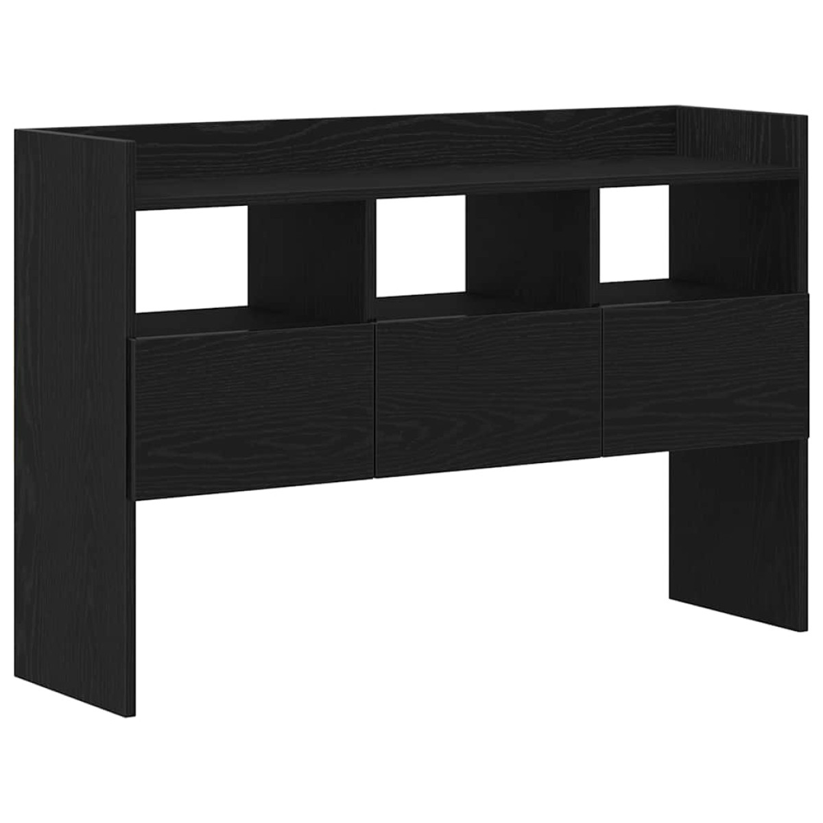 vidaXL Πλαϊνό γραφείο Μαύρη Οξυά 105 x 30 x 70 εκ Επεξεργασμένο Ξύλο