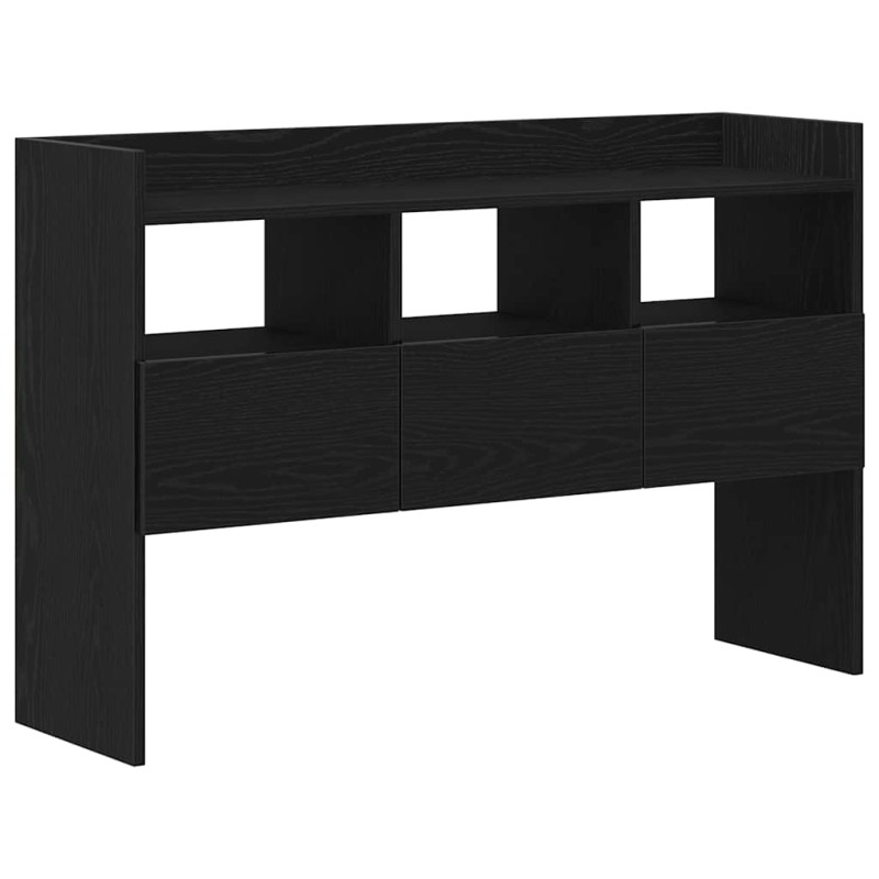 vidaXL Πλαϊνό γραφείο Μαύρη Οξυά 105 x 30 x 70 εκ Επεξεργασμένο Ξύλο